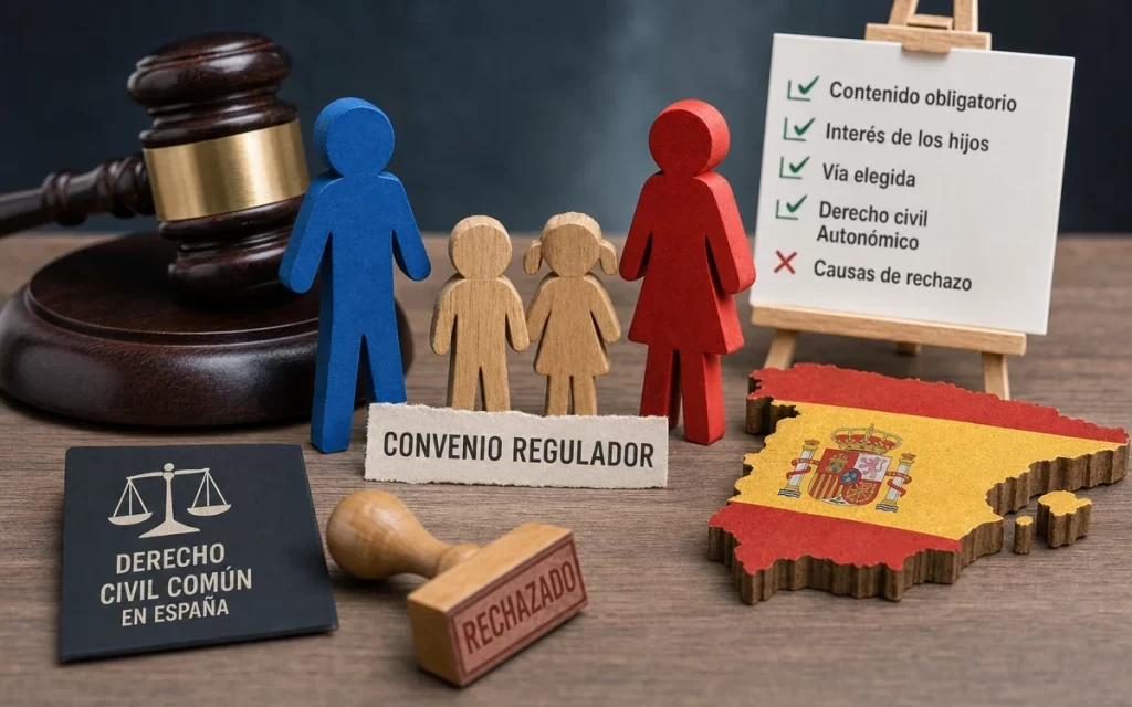 Convenio regulador: qué debe contener y cuándo puede rechazarse en España