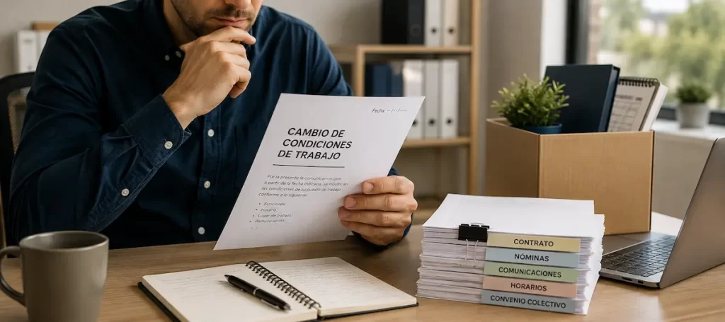 La empresa cambia tus condiciones de trabajo: qué revisar si modifica funciones, horario, lugar o remuneración