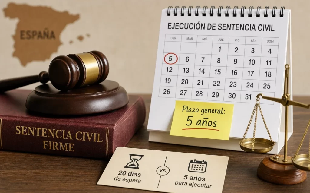 Plazo para ejecutar una sentencia civil en España