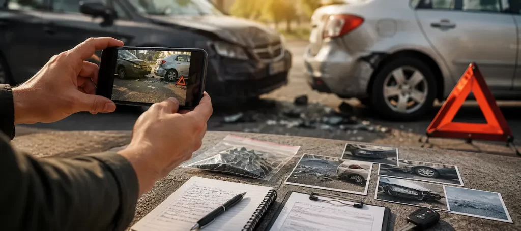 Qué pruebas conservar después de un accidente para acreditar cómo ocurrió, quién fue responsable y qué daños produjo